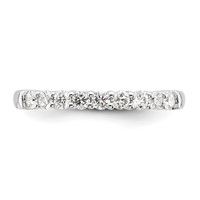 14K White Gold 0.50 Carat Lab Grown Diamond VS SI+ G+ Nine Stone Complete Fashion Band view 3