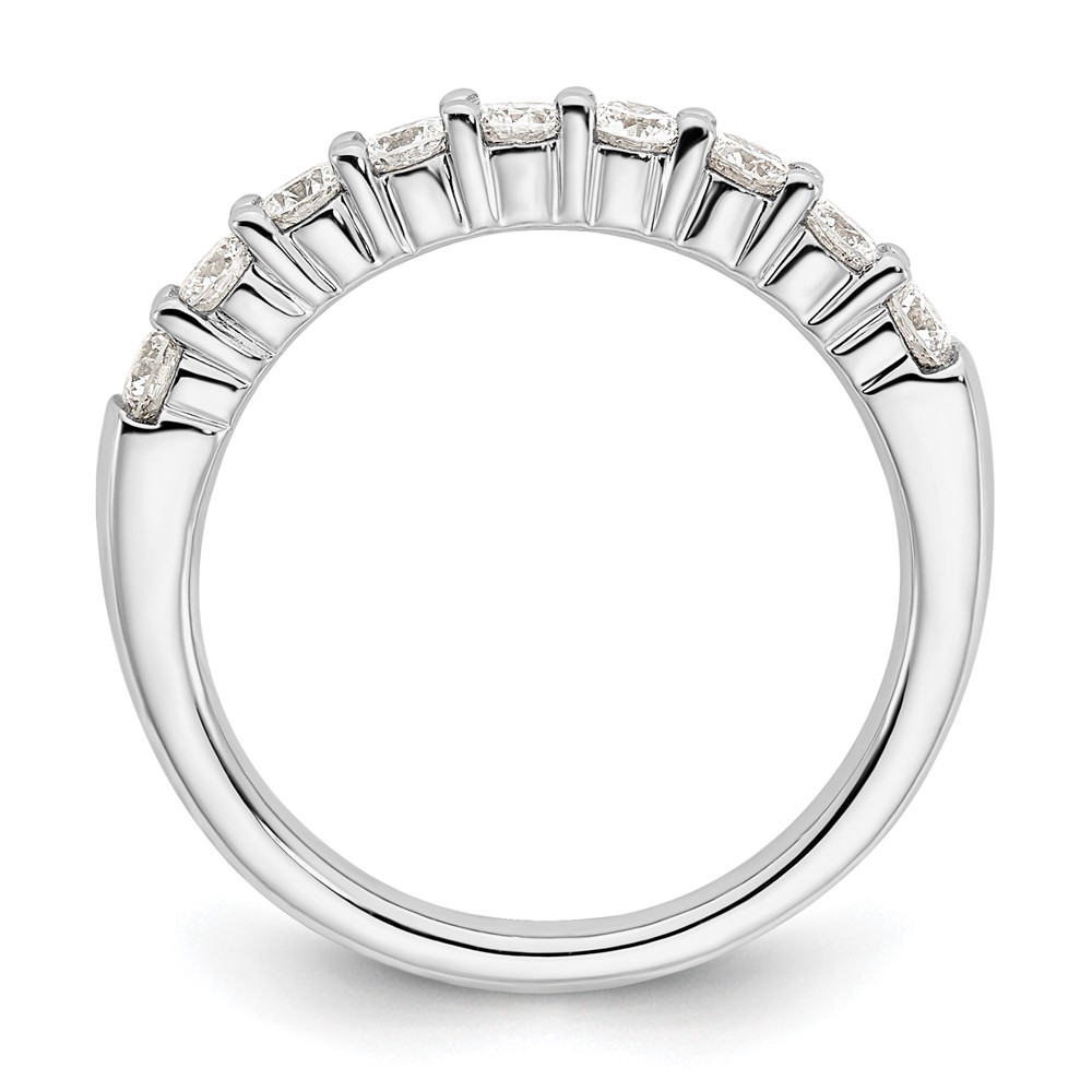 14k White Gold 3/4 carat Lab Grown Diamond VS/SI+ G+ Nine Stone Complete Fashion band (RM3188B-071-7WLG)