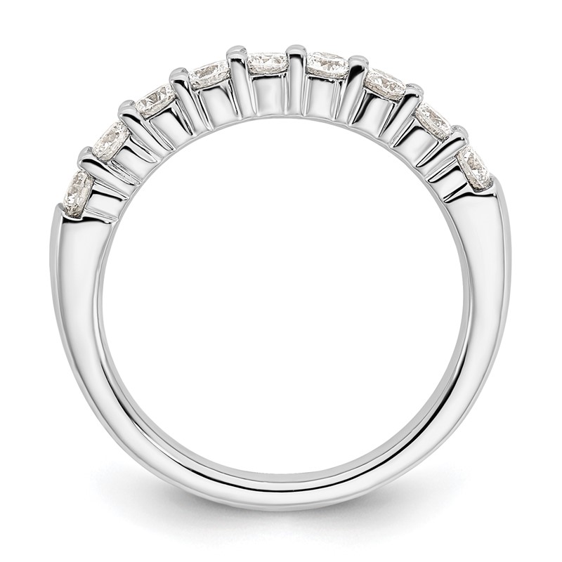 14k White Gold 3/4 carat Lab Grown Diamond VS/SI+ G+ Nine Stone Complete Fashion band
