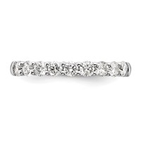 14K White Gold 0.75 Carat Lab Grown Diamond VS SI+ G+ Nine Stone Complete Fashion Band view 3