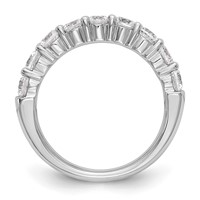 14K White Gold 1 Carat Lab Grown Diamond VS SI+ G+ Nine Stone Complete Fashion Band view 2