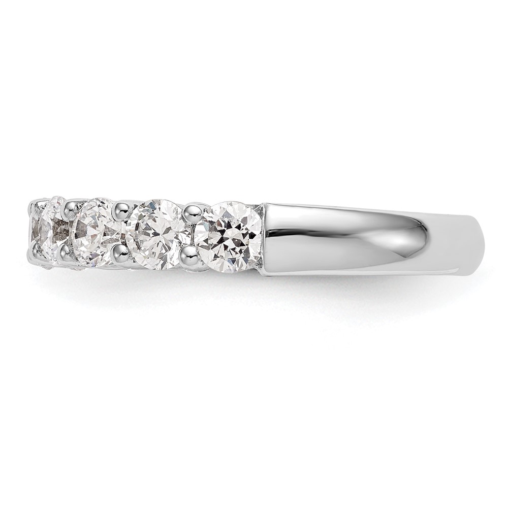 14k White Gold 1 carat Lab Grown Diamond VS/SI+ G+ Nine Stone Complete Fashion band (RM3188B-100-7WLG)