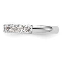 14K White Gold 1 Carat Lab Grown Diamond VS SI+ G+ Nine Stone Complete Fashion Band view 4