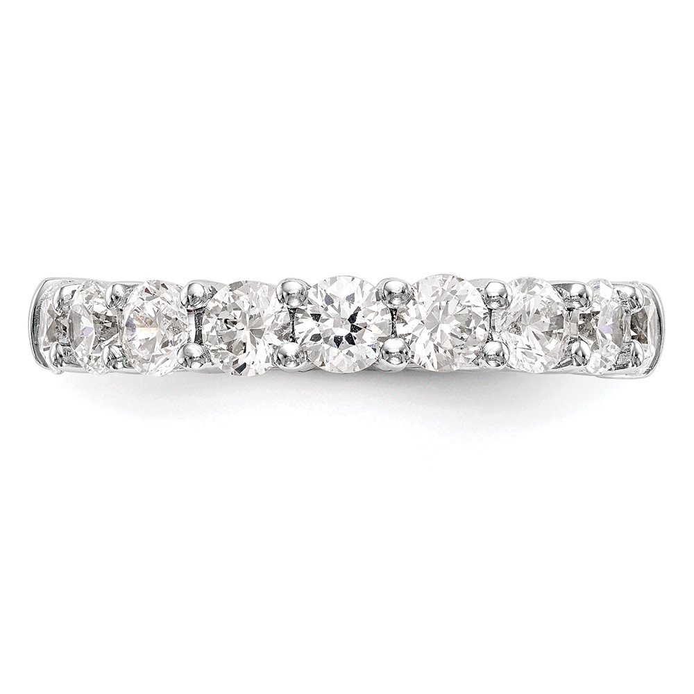 14k White Gold 1 carat Lab Grown Diamond VS/SI+ G+ Nine Stone Complete Fashion band (RM3188B-100-7WLG)