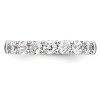 14K White Gold 1 Carat Lab Grown Diamond VS SI+ G+ Nine Stone Complete Fashion Band view 5