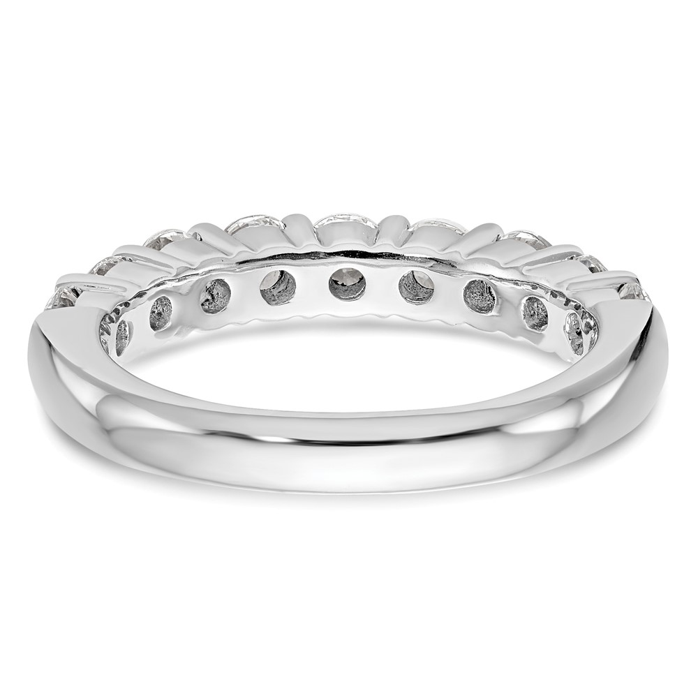 14k White Gold 1 carat Lab Grown Diamond VS/SI+ G+ Nine Stone Complete Fashion band (RM3188B-100-7WLG)