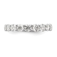 14K White Gold 1.62 Carat Lab Grown Diamond VS SI+ G+ Nine Stone Complete Fashion Band view 4