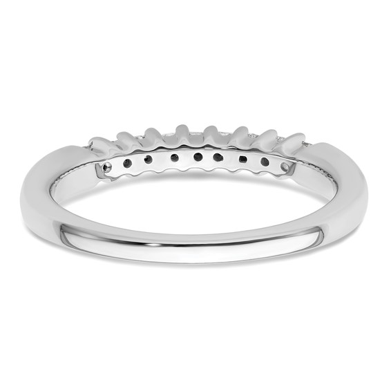 14K White Gold 9-Stone Shared Prong (Holds 9-1.8mm Princess) Diamond Band Mounting