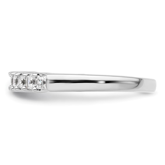 14K White Gold 9-Stone Shared Prong (Holds 9-2.0mm Princess) Diamond Band Mounting