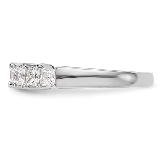 14K White Gold 9-Stone Shared Prong (Holds 9-2.8mm Princess) Diamond Band Mounting