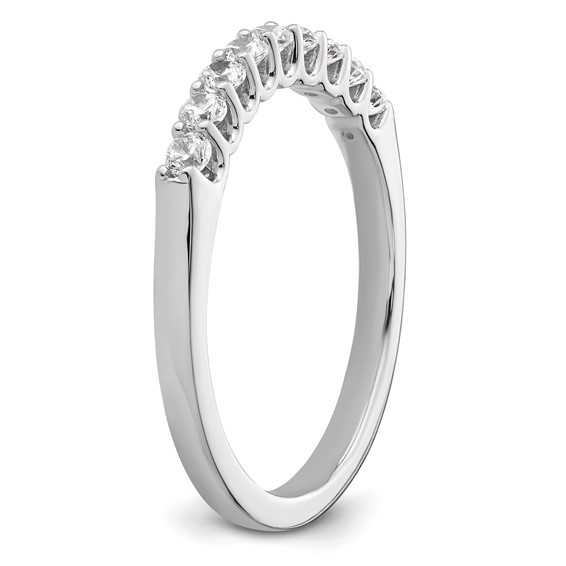 14K White Gold 9-Stone Shared Prong (Holds 9-2.1mm Round) Diamond Band Mounting