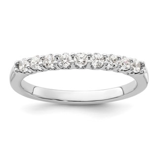 14K White Gold 9-Stone Shared Prong (Holds 9-2.1mm Round) Diamond Band Mounting