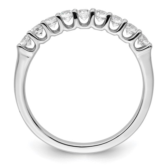 14K White Gold 9-Stone Shared Prong (Holds 9-2.3mm Round) Diamond Band Mounting