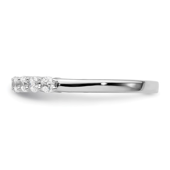 14K White Gold 9-Stone Shared Prong (Holds 9-2.3mm Round) Diamond Band Mounting