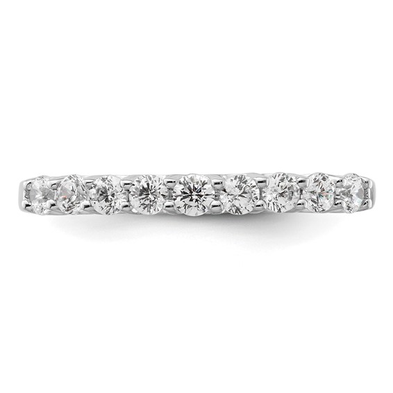 14K White Gold 9-Stone Shared Prong (Holds 9-2.3mm Round) Diamond Band Mounting