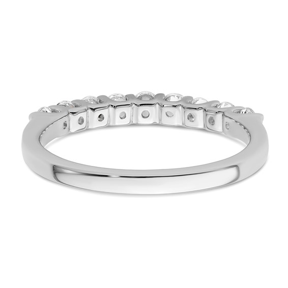 14K White Gold 9-Stone Shared Prong (Holds 9-2.3mm Round) Diamond Band Mounting