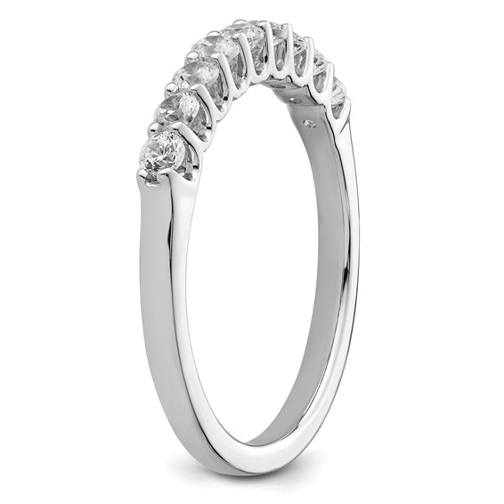 14K White Gold 9-Stone Shared Prong (Holds 9-2.3mm Round) Diamond Band Mounting