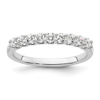 14K White Gold 9-Stone Shared Prong (Holds 9-2.3mm Round) Diamond Band Mounting