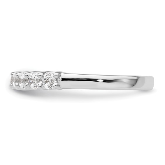 14K White Gold 9-Stone Shared Prong (Holds 9-2.6mm Round) Diamond Band Mounting