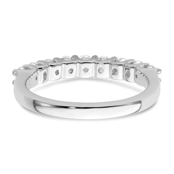 14K White Gold 9-Stone Shared Prong (Holds 9-2.6mm Round) Diamond Band Mounting