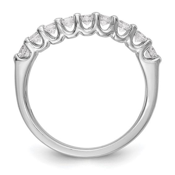 14K White Gold 9-Stone Shared Prong (Holds 9-2.9mm Round) Diamond Band Mounting