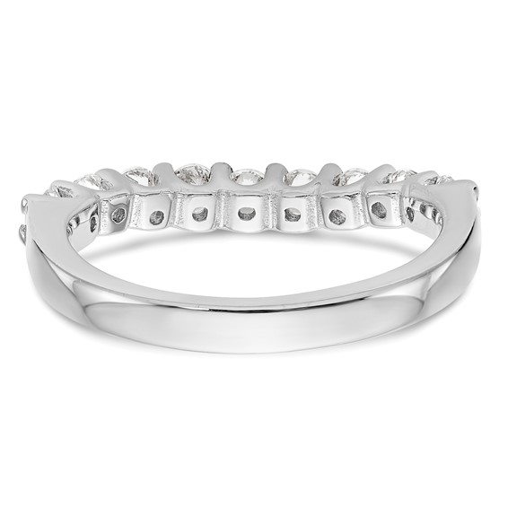 14K White Gold 9-Stone Shared Prong (Holds 9-2.9mm Round) Diamond Band Mounting
