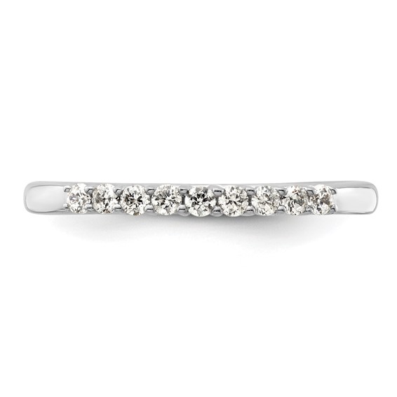 14K White Gold 9-Stone Shared Prong (Holds 9-1.8mm Round) Diamond Band Mounting