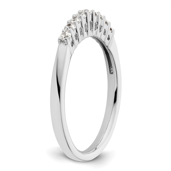 14K White Gold 9-Stone Shared Prong (Holds 9-1.8mm Round) Diamond Band Mounting