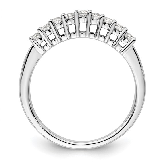 14K White Gold 9-Stone Shared Prong (Holds 9-2.0mm Round) Diamond Band Mounting