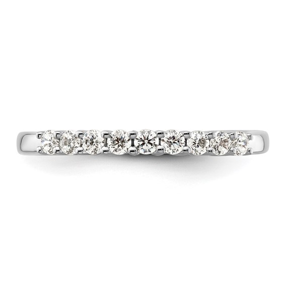 14K White Gold 9-Stone Shared Prong (Holds 9-2.0mm Round) Diamond Band Mounting