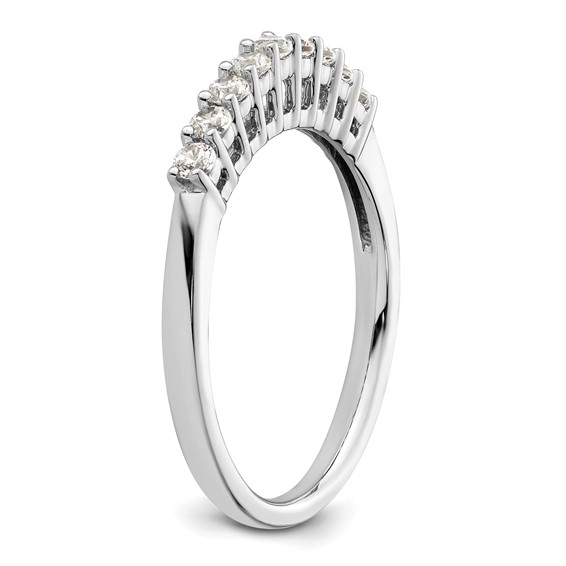 14K White Gold 9-Stone Shared Prong (Holds 9-2.0mm Round) Diamond Band Mounting