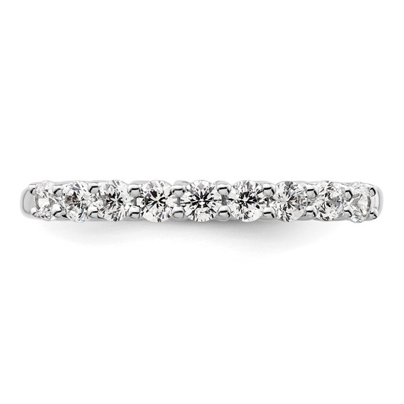 14K White Gold 9-Stone Shared Prong (Holds 9-2.3mm Round) Diamond Band Mounting