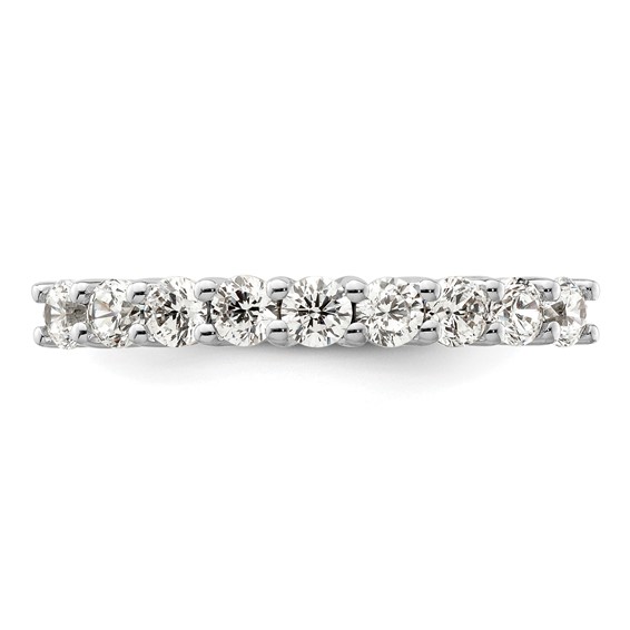 14K White Gold 9-Stone Shared Prong (Holds 9-2.7mm Round) Diamond Band Mounting