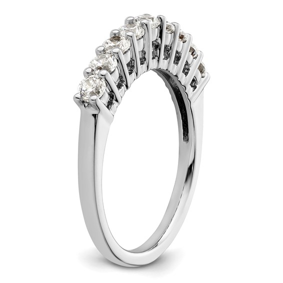 14K White Gold 9-Stone Shared Prong (Holds 9-2.7mm Round) Diamond Band Mounting