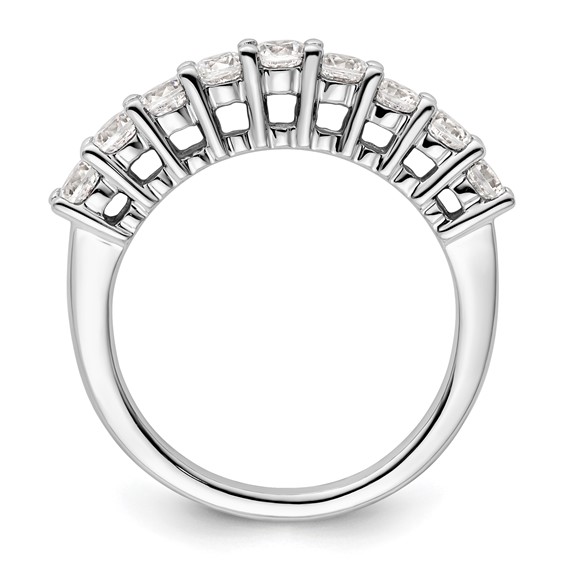 14K White Gold 9-Stone Shared Prong (Holds 9-3.0mm Round) Diamond Band Mounting