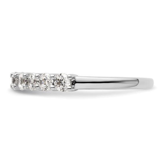 14K White Gold 9-Stone Shared Prong (Holds 9-3.0mm Round) Diamond Band Mounting
