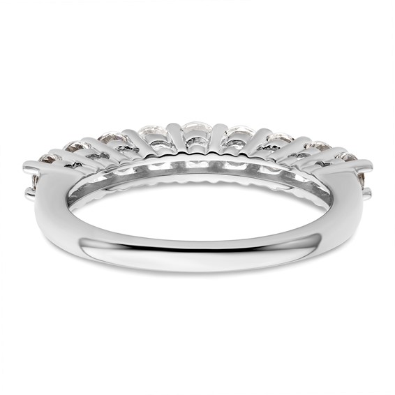 14K White Gold 9-Stone Shared Prong (Holds 9-3.0mm Round) Diamond Band Mounting