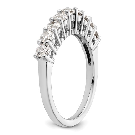 14K White Gold 9-Stone Shared Prong (Holds 9-3.0mm Round) Diamond Band Mounting