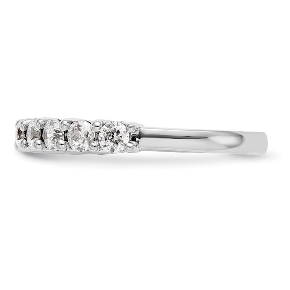 14K White Gold 9-Stone Shared Prong (Holds 9-3.2mm Round) Diamond Band Mounting