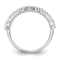 14K White Gold 0.75 Carat Lab Grown Diamond VS SI+ G+ Eleven Stone Complete Band view 2