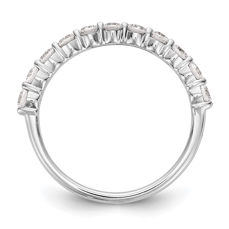 14k White Gold 3/4 carat Lab Grown Diamond VS/SI+ G+ Eleven Stone Complete Band