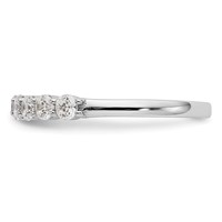 14K White Gold 0.75 Carat Lab Grown Diamond VS SI+ G+ Eleven Stone Complete Band view 4