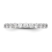 14K White Gold 0.75 Carat Lab Grown Diamond VS SI+ G+ Eleven Stone Complete Band view 5