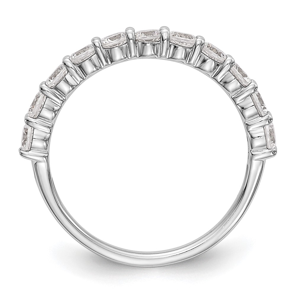 14k White Gold 1 carat Lab Grown Diamond VS/SI+ G+ Eleven Stone Complete Band (RM3192B-100-7WLG)