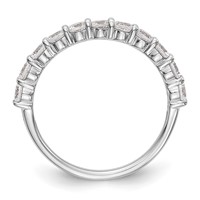 14K White Gold 1 Carat Lab Grown Diamond VS SI+ G+ Eleven Stone Complete Band view 2