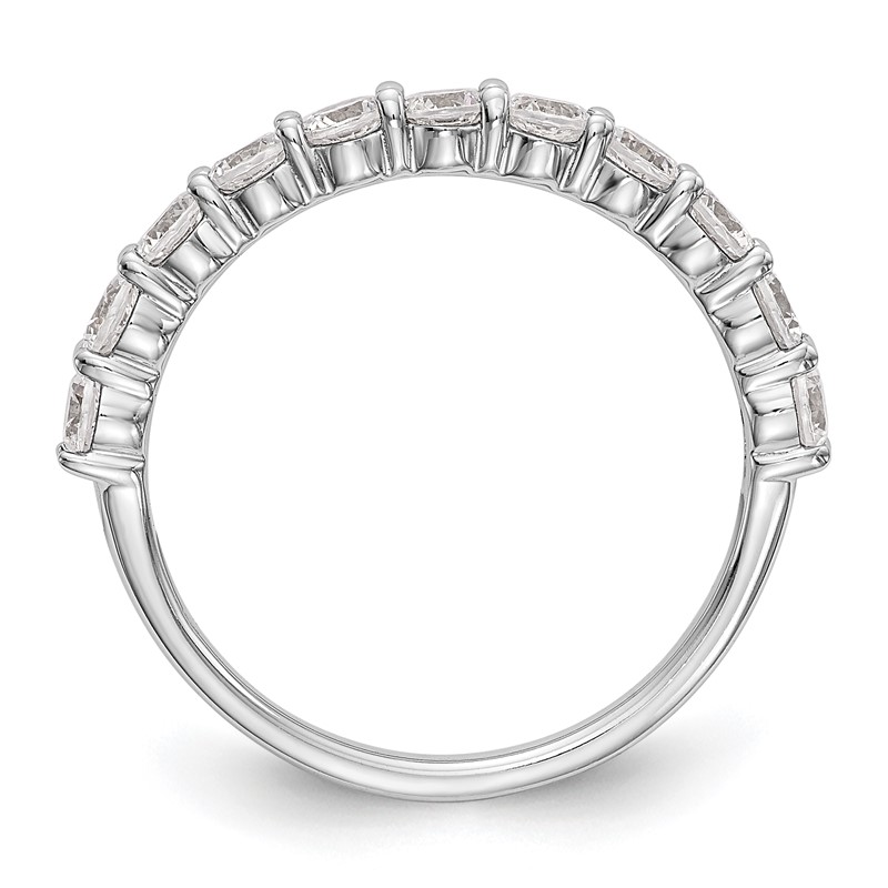 14k White Gold 1 carat Lab Grown Diamond VS/SI+ G+ Eleven Stone Complete Band