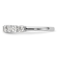 14K White Gold 1 Carat Lab Grown Diamond VS SI+ G+ Eleven Stone Complete Band view 4