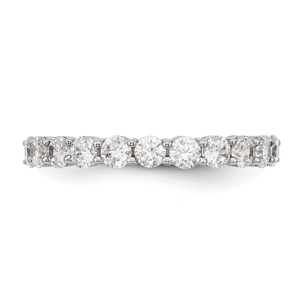 14k White Gold 1 carat Lab Grown Diamond VS/SI+ G+ Eleven Stone Complete Band (RM3192B-100-7WLG)