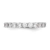 14K White Gold 1 Carat Lab Grown Diamond VS SI+ G+ Eleven Stone Complete Band view 5