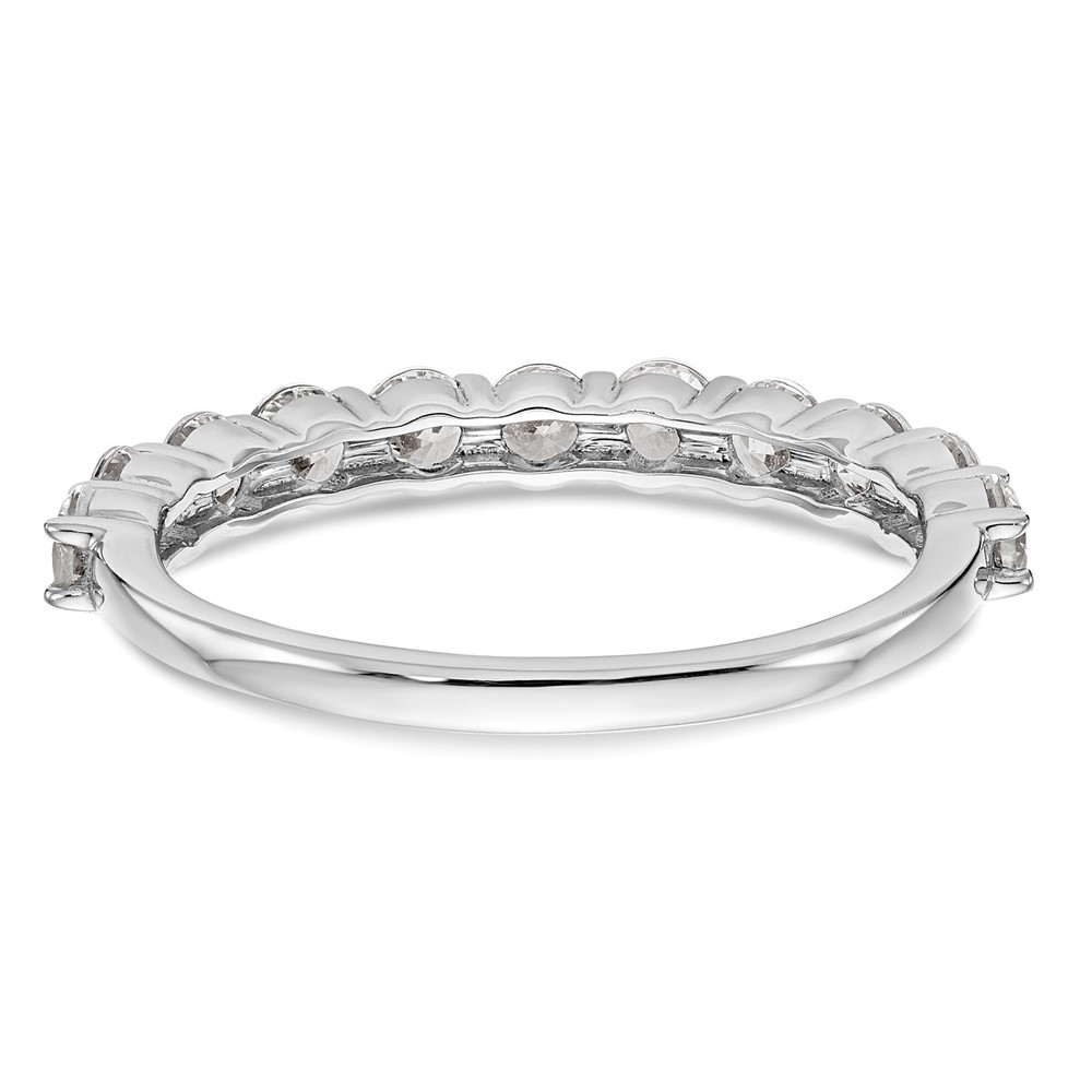 14k White Gold 1 carat Lab Grown Diamond VS/SI+ G+ Eleven Stone Complete Band (RM3192B-100-7WLG)